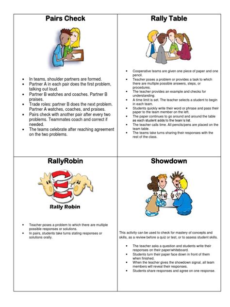 kagan structures cards for teachers